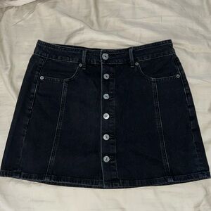 American Eagle button up skirt black size 8